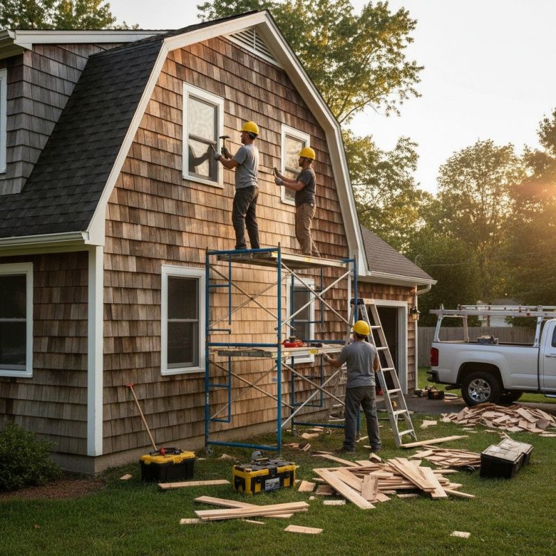 Cabin Siding Installation